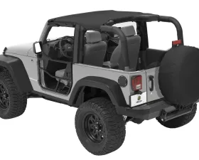 Bestop Black Diamond Header Standard Targa Style Bikini Top Jeep Wrangler 2-Door 2007-2009