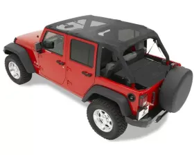 Bestop Mesh Header Extended Safari Style Bikini Top Jeep Wrangler 4-Door 2007-2009
