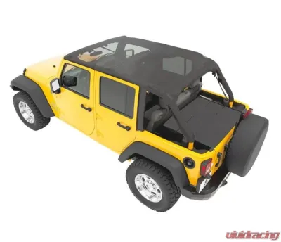 Bestop Mesh Header Extended Safari Style Bikini Top Jeep Wrangler 4Door 2010-2018 - 52594-11