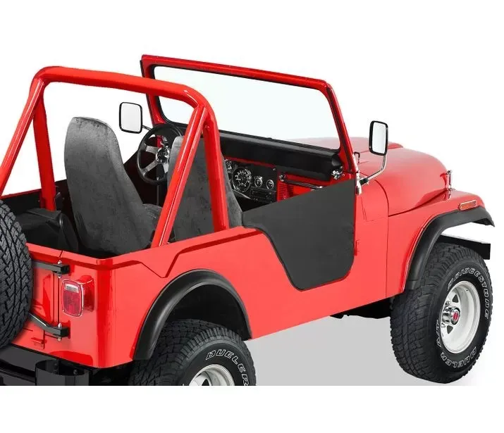 Bestop Black Crush Lower Fabric Half Doors Jeep CJ-5 | CJ-6 | Willys M38A1 1955-1975 - 53025-01