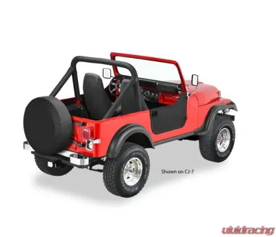 Bestop Black Crush Lower Fabric Half Doors Toyota Land Cruiser 1964-1984 - 53030-01