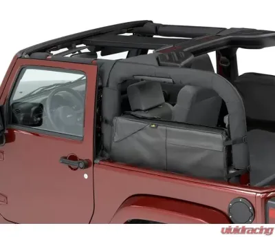 Bestop Black Diamond RoughRider Saddlebag/Duffle Jeep Wrangler 2007-2020 - 54110-35