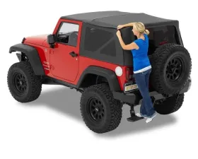 Bestop Black Denim Supertop Soft Top Jeep Wrangler 2-Door 2007-2018