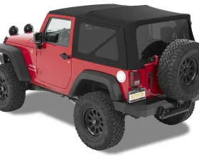 Bestop Black Twill Supertop Soft Top Jeep Wrangler 2-Door 2007-2018