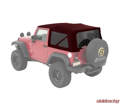 Bestop Crushed Red Pepper Twill Supertop Soft Top Jeep Wrangler 2-Door 2007-2018 - 54822-68