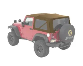 Bestop Oak Tan Twill Supertop Soft Top Jeep Wrangler 2-Door 2007-2018