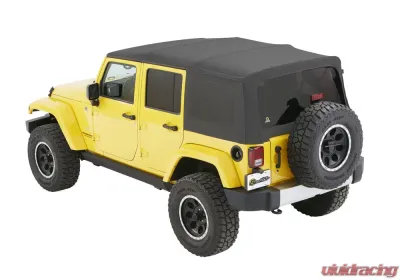 Bestop Granite Grey Twill Supertop Soft Top Jeep Wrangler 4-Door 2007-2018 - 54823-70