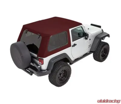 Bestop Crushed Red Pepper Twill Trektop Pro Hybrid Soft Top Jeep Wrangler 2-Door 2007-2018 - 54862-68