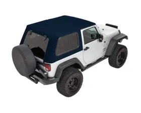 Bestop Navy Blue Twill Trektop Pro Hybrid Soft Top Jeep Wrangler 2-Door 2007-2018