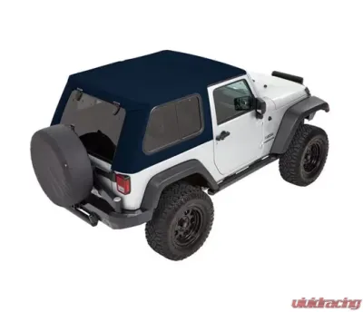 Bestop Navy Blue Twill Trektop Pro Hybrid Soft Top for Jeep Wrangler JK 2-Door 2007-2018 - 54862-69