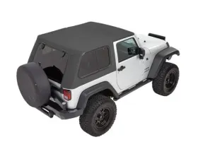 Bestop Granite Grey Twill Trektop Pro Hybrid Soft Top Jeep Wrangler 2-Door 2007-2018