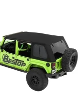 Bestop Black Twill Trektop Pro Hybrid Soft Top Jeep Wrangler 4-Door 2007-2018                                     - 54863-17 - Image 5