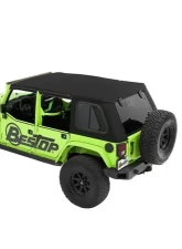 Bestop Black Twill Trektop Pro Hybrid Soft Top Jeep Wrangler 4-Door 2007-2018                                     - 54863-17 - Image 3