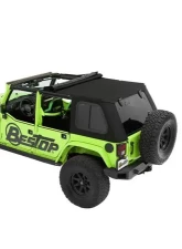 Bestop Black Twill Trektop Pro Hybrid Soft Top Jeep Wrangler 4-Door 2007-2018                                     - 54863-17 - Image 4