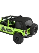 Bestop Black Twill Trektop Pro Hybrid Soft Top Jeep Wrangler 4-Door 2007-2018                                     - 54863-17 - Image 5