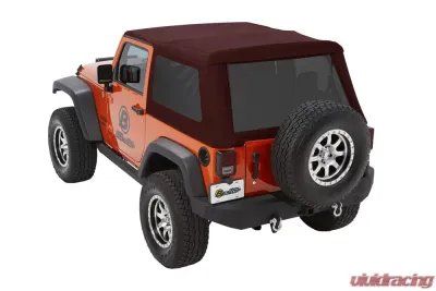 Bestop Crushed Red Pepper Twill Trektop Glide Soft Top Jeep Wrangler 2-Door 2007-2018 - 54922-68