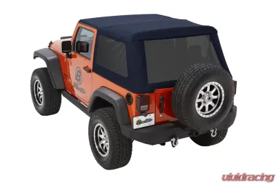 Bestop Navy Blue Twill Trektop Glide Soft Top Jeep Wrangler 2-Door 2007-2018 - 54922-69