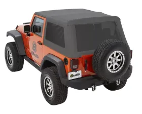 Bestop Granite Grey Twill Trektop Glide Soft Top Jeep Wrangler 2-Door 2007-2018