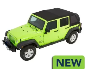 Bestop Black Diamond Trektop Glide Soft Top Jeep Wrangler 4-Door 2007-2018