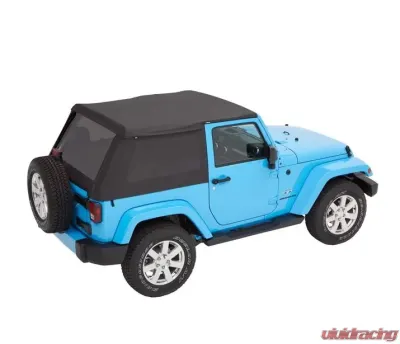 Bestop Black Twill Trektop Soft Top Jeep Wrangler 2-Door 2007-2018 - 56852-17