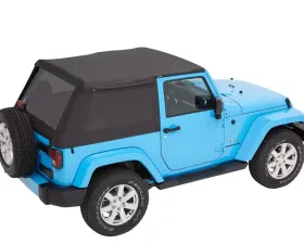 Bestop Black Diamond Trektop Soft Top Jeep Wrangler 2-Door 2007-2018