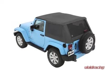 Bestop Granite Grey Twill Trektop Soft Top Jeep Wrangler 2-Door 2007-2018 - 56852-70