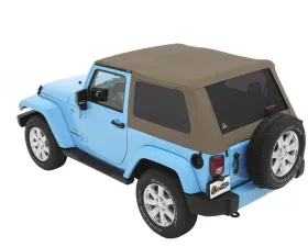 Bestop Pebble Beige Twill Trektop Soft Top Jeep Wrangler 2-Door 2007-2018