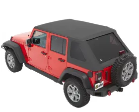 Bestop Granite Grey Twill Trektop Soft Top Jeep Wrangler 4-Door 2007-2018