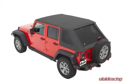 Bestop Granite Grey Twill Trektop Soft Top Jeep Wrangler 4-Door 2007-2018 - 56853-70