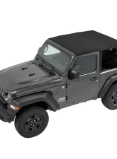 Bestop Black Twill Trektop Soft Top Jeep Wrangler 2-Door 2018-2021                                     - 56862-17 - Image 4