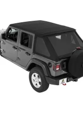 Bestop Black Twill Trektop Soft Top Jeep Wrangler 4-Door 2018-2021                                     - 56863-17 - Image 2