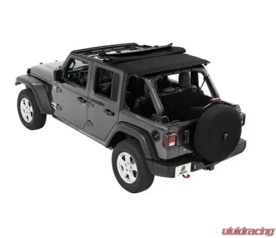 Bestop Black Twill Trektop Soft Top Jeep Wrangler 4-Door 2018-2021 - 56863-17
