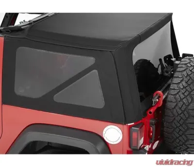 Bestop Black Twill Tinted Window Kit for Supertop NX Jeep Wrangler 2-Door 2007-2018 - 58442-17