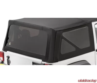 Bestop Black Twill Tinted Window Kit for Replace-A-Top Jeep Wrangler 2-Door 2007-2009 - 58446-17