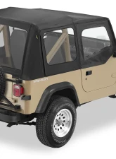 Bestop Black Sailcloth Replace-a-Top Clear Windows w/ Upper Door Skins Jeep Wrangler 1988-1995                                     - 79120-01 - Image 2