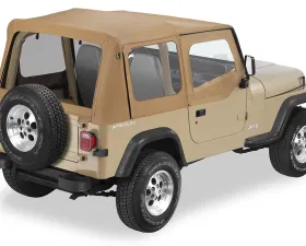 Bestop Spice Sailcloth Replace-a-Top Clear Windows w/ Upper Door Skins Jeep Wrangler 1988-1995