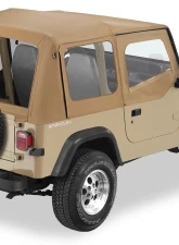 Bestop Spice Sailcloth Replace-a-Top Clear Windows w/ Upper Door Skins Jeep Wrangler 1988-1995                                     - 79120-37 - Image 2