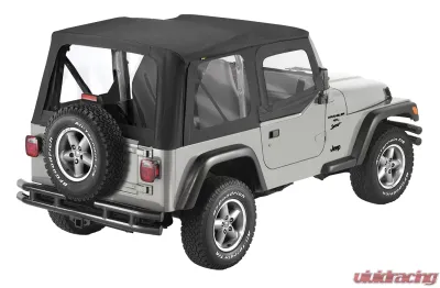 Bestop Black Sailcloth Replace-a-Top Clear Windows w/ Upper Door Skins Jeep Wrangler 1997-2002 - 79121-01