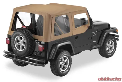 Bestop Spice Sailcloth Replace-a-Top Clear Windows w/ Upper Door Skins Jeep Wrangler 1997-2002 - 79121-37