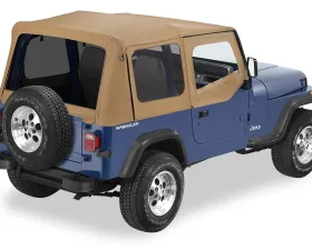 Bestop Spice Sailcloth Replace-a-Top Tinted Windows w/ Upper Door Skins Jeep Wrangler 1988-1995