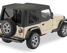 Bestop Black Sailcloth Replace-a-Top Tinted Windows w/ Upper Door Skins Jeep Wrangler 1997-2002