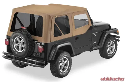 Bestop Spice Sailcloth Replace-a-Top Tinted Windows w/ Upper Door Skins Jeep Wrangler 1997-2002 - 79124-37