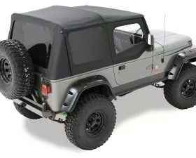 Bestop Black Diamond Sailcloth Replace-a-Top Tinted Windows w/ Upper Door Skins Jeep Wrangler 2003-2006