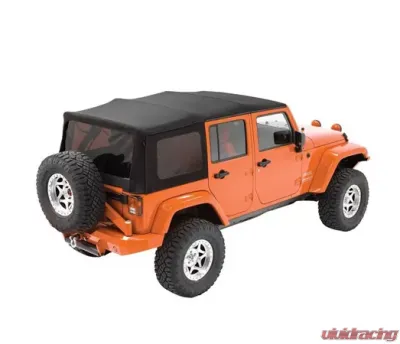 Bestop Black Diamond Sailcloth OEX Replace-A-Top Tinted Windows Jeep Wrangler 2-Door 2007-2009 - 79338-35