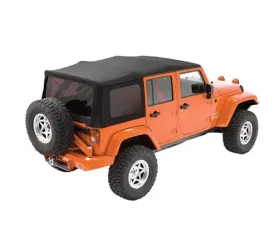 Bestop Black Diamond Sailcloth OEX Replace-A-Top Tinted Windows Jeep Wrangler 2-Door 2010-2018