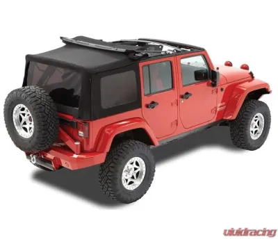 Bestop Black Twill Replace-a-Top for OEM Hardware Tinted Windows Jeep Wrangler 4-Door 2007-2009 - 79837-17