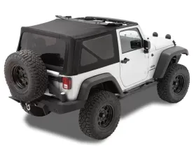 Bestop Black Twill Replace-a-Top for OEM Hardware Tinted Windows Jeep Wrangler 2-Door 2010-2018