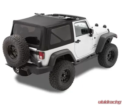 Bestop Black Twill Replace-a-Top for OEM Hardware Tinted Windows Jeep Wrangler 2-Door 2010-2018 - 79846-17