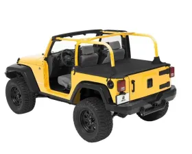 Bestop Black Diamond Soft Top Duster Deck Cover Jeep Wrangler 4-Door 2007-2018