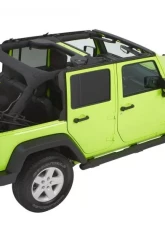 Bestop Trektop Glide Slantback Soft Top Black Twill for Jeep Wrangler JK 4-Door 2007-2018                                     - 54423-17 - Image 4